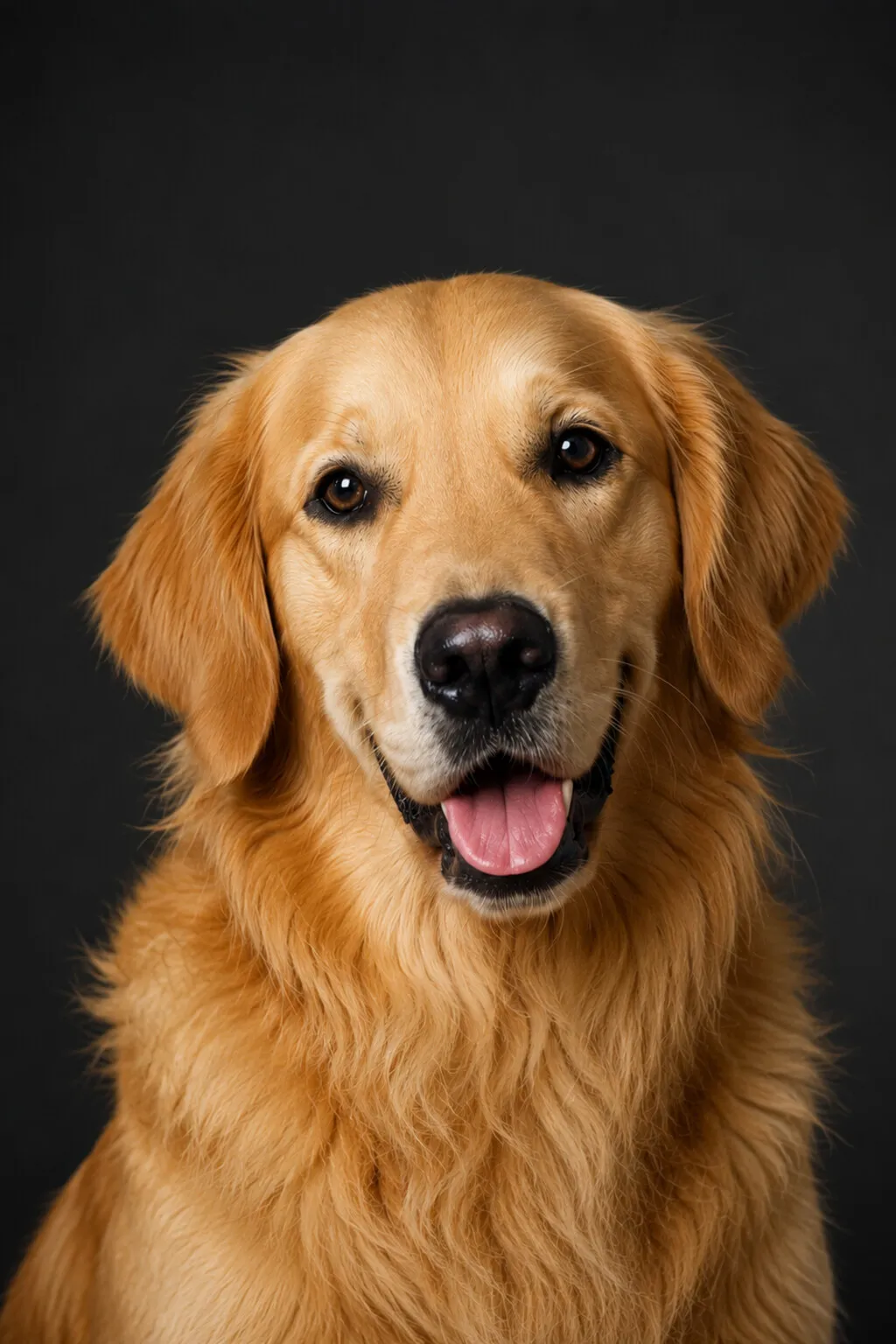 Portrait couleur d'un chien en studio